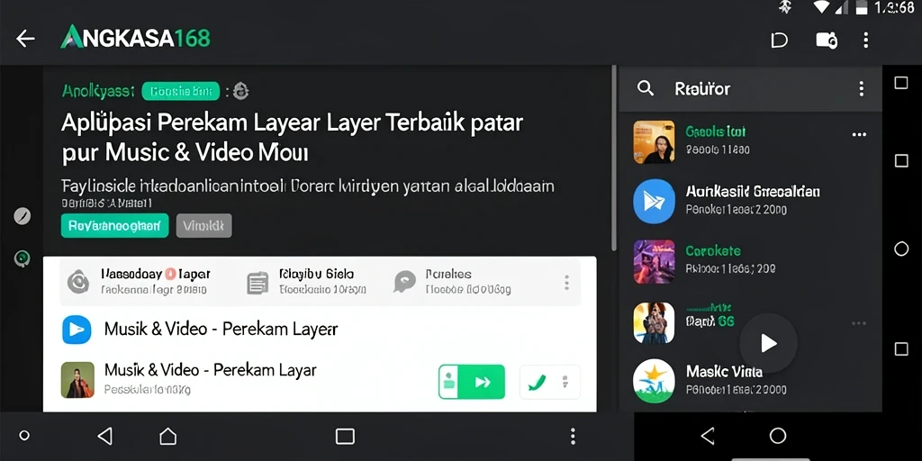 Tampilan antarmuka <strong>ANGKASA168</strong> dengan fitur perekam layar.