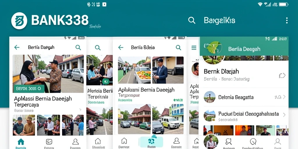 Antarmuka aplikasi BANK338 menampilkan berita daerah terkini dengan mudah.