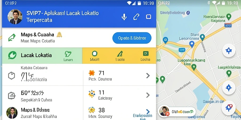 Tampilan antarmuka aplikasi SVIP7 yang memudahkan pengguna melacak lokasi.