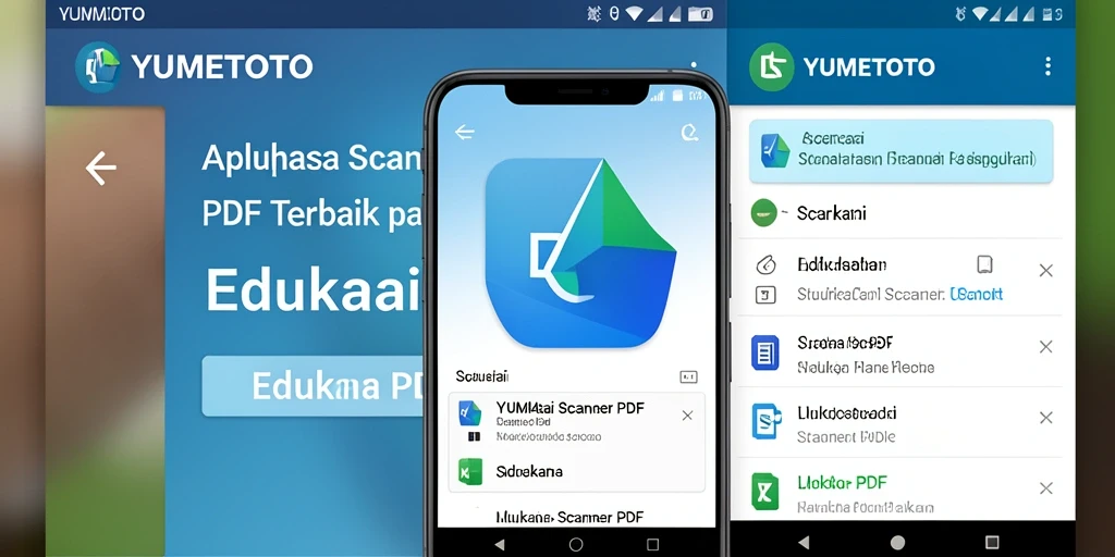 Antarmuka YUMETOTO yang bersih dan mudah digunakan untuk scanner PDF.